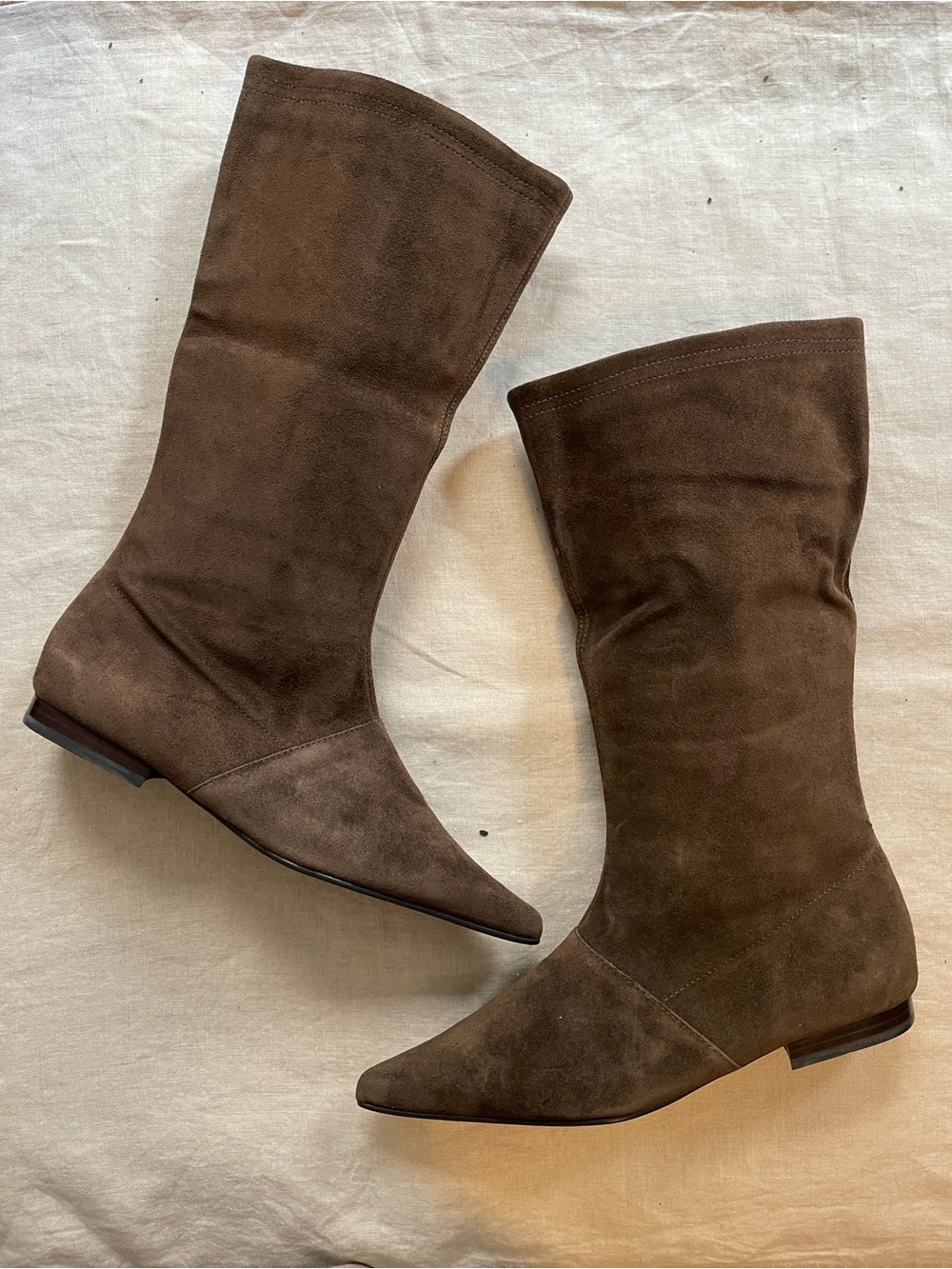 Bakers Brown Suede Scrunch Mid-Calf Boots